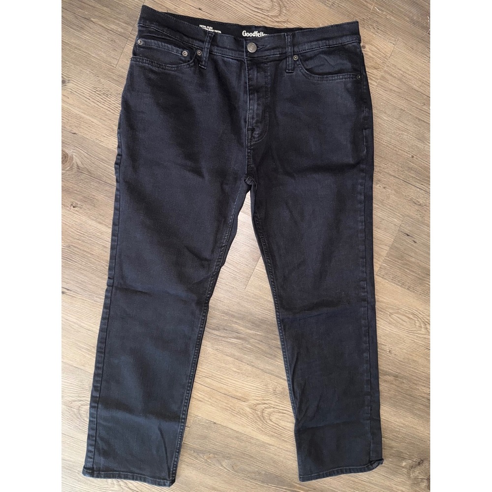 Goodfellow & Co Mens Total Flex Straight Fit Black Jeans 34x30